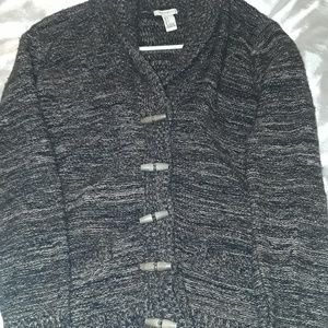 Wool nylon soft cozy mid length cardigan